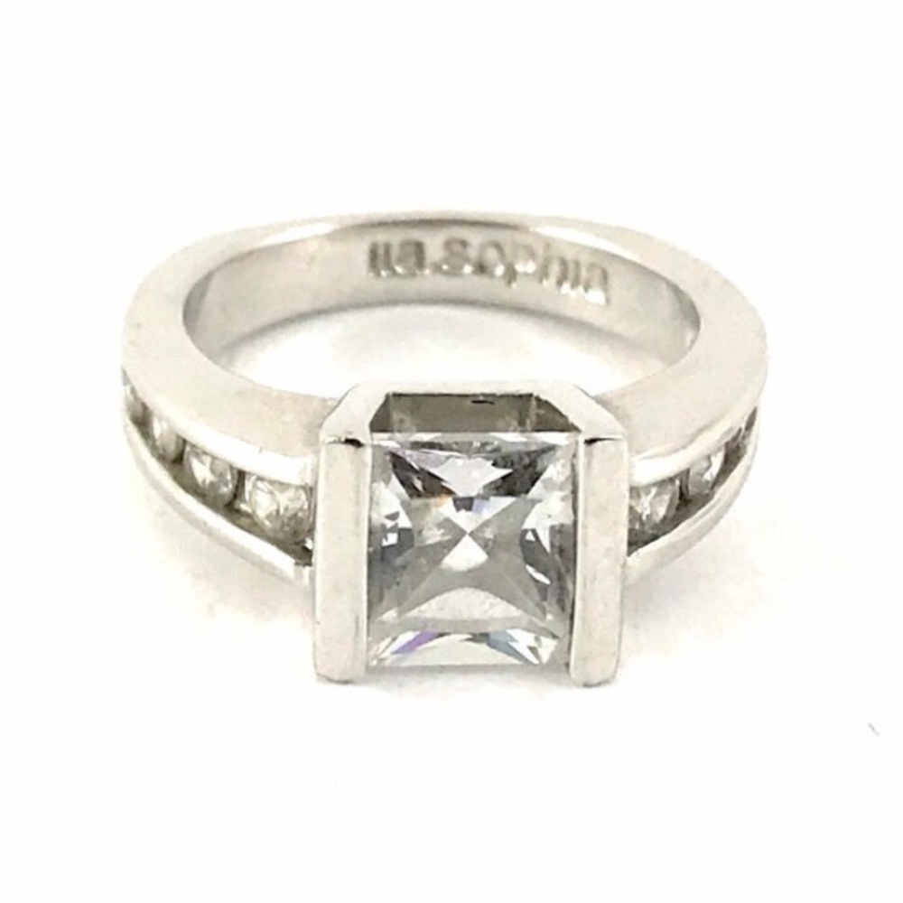 Lia Sophia Modern Bezel and Pave CZ Ring